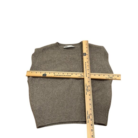 ZARA Knit Sleeveless Sweater Vest Gray Women’s Size Large - Picture 4 of 5